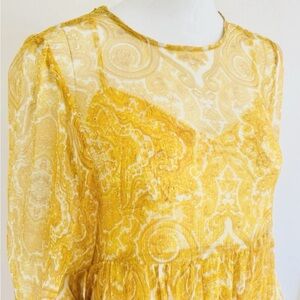 Zimmermann Lumino Yellow Paisley Dress - 0